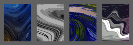 The illusion is the texture of marble patterns. The illusion of liquid art. Colored abstract background. Interior design, paintings, covers and creative ideasのイラスト素材