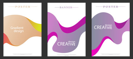 Colorful banner. The gradient design template. A colorful decorative element for decoration and creativityのイラスト素材