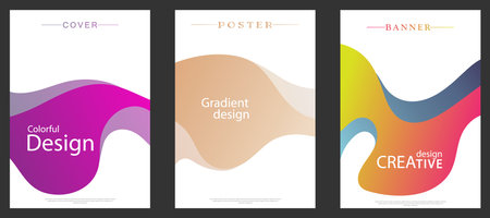 Colorful banner. The gradient design template. A colorful decorative element for decoration and creativityのイラスト素材