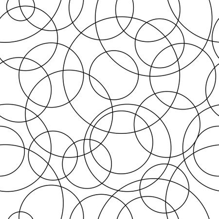 Monochrome line design. Intersecting lines create geometric shapes. A template for screensavers, wallpapers, banners, textures, and textiles. The idea of interior design and creativityのイラスト素材