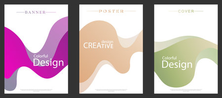 Colorful banner. The gradient design template. A colorful decorative element for decoration and creativityのイラスト素材
