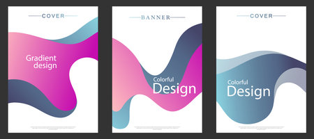 Colorful banner. The gradient design template. A colorful decorative element for decoration and creativityのイラスト素材