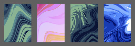 The illusion is the texture of marble patterns. The illusion of liquid art. Colored abstract background. Interior design, paintings, covers and creative ideasのイラスト素材