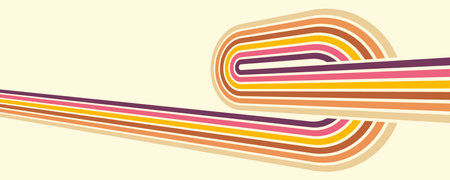 Colorful linear pattern of colored lines in retro style. Abstract background for creative designのイラスト素材