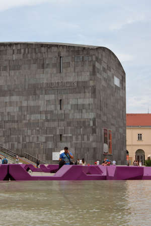 Museum quarter in Wien, center square contenitor for modern art museumsのeditorial素材