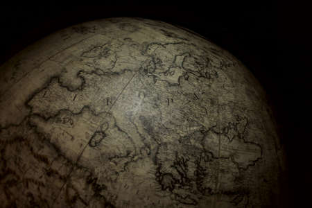 european map in a prestigious globe