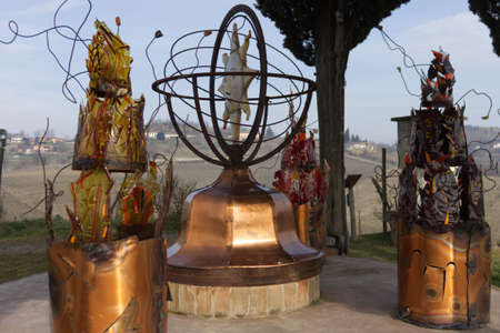 Castelnuovo Calcea, Italy - jan 2020: Art Park La courtのeditorial素材