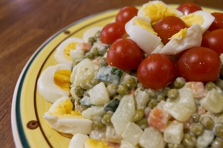 typical Piedmont dish: russian saladeの写真素材