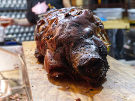 porchetta di Ariccia, a typical Italian street foodの写真素材