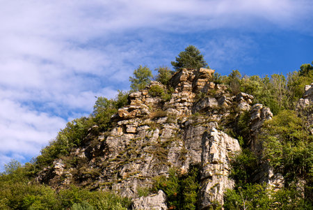 A hill in a crag in Piedmont, also a rock climbing gymの写真素材