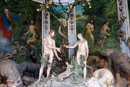 representation of the original sin with Adam and Evaのeditorial素材