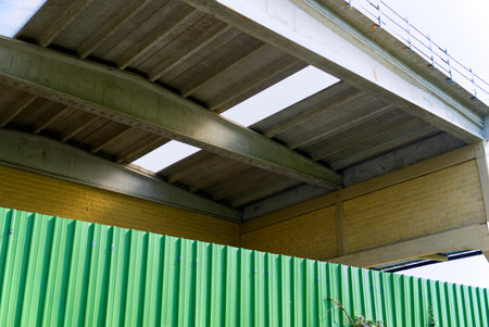 roof of an industrial warehouse under construction