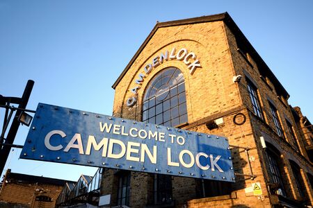 Entrance to Camden Town Market in London, Englandのeditorial素材