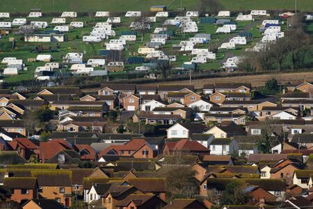 Axe Vale Caravan Park in Seaton, Devonの写真素材