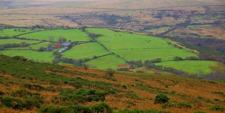 Farmland in Dartmoor National Park, Devon in autumn