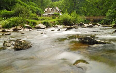 Watersmeet House and Easr Lyn River in Exmoor Nationl Park, Devon