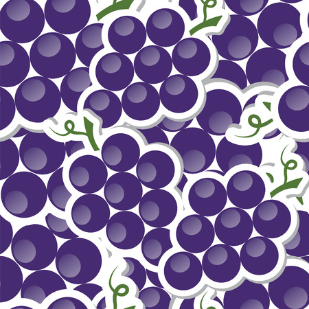 Seamless Pattern Background from Grapes. Vector Illustration.のイラスト素材