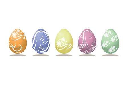Set of color Easter eggs.-Illustrationのイラスト素材