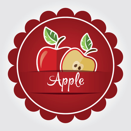 Simple card with a couple of abstract apples in vectorのイラスト素材