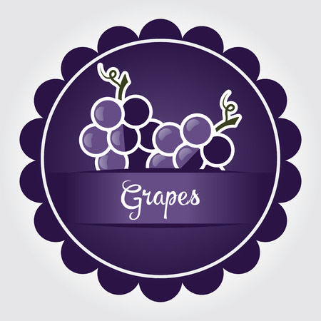 Simple card with a couple of abstract grapes in vectorのイラスト素材