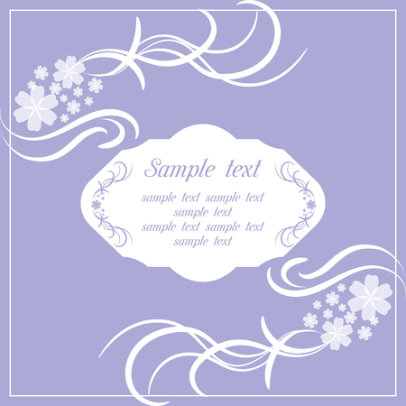 Wedding card or invitation with abstract floral background. Greeting postcard in grunge or retro vector Elegance pattern with floral illustration vintage style Valentine anniversaryのイラスト素材