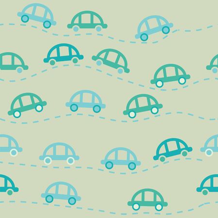 cute cars seamless pattern -Illustrationのイラスト素材
