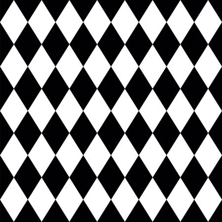 abstract black and white rhombus decoration pattern background - Illustrationのイラスト素材