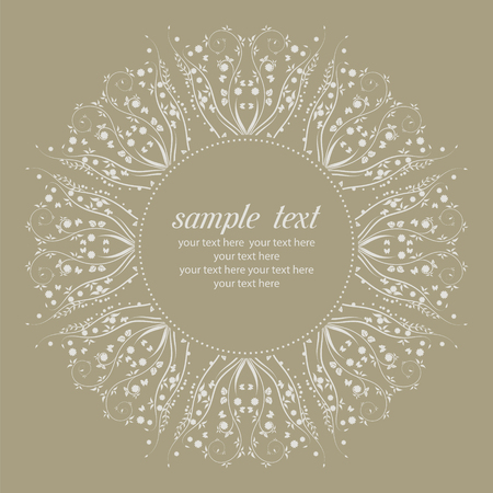 Invitation card with floral patternのイラスト素材