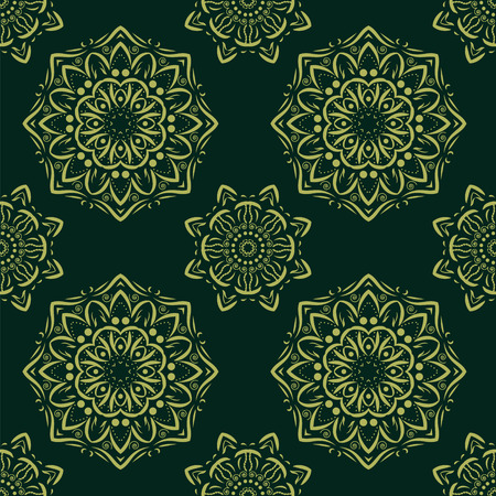 ector seamless pattern in boho style. Henna mehndi design background. Ethnic, Indian, Islamic, Asian, Arabic, persian texture.のイラスト素材