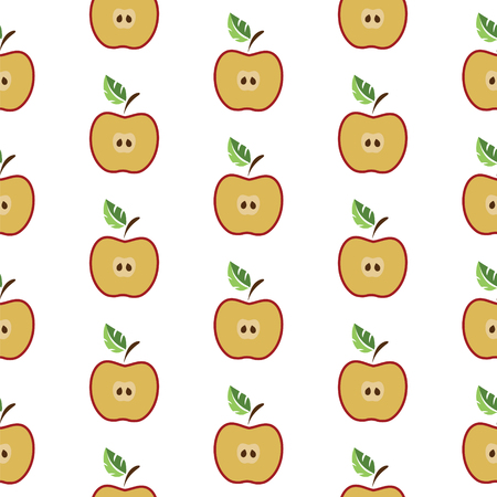 Seamless pattern with apples. Vector illustration.のイラスト素材