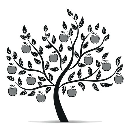 Decorative apple tree - Illustrationのイラスト素材