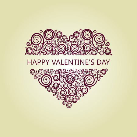 Heart .Valentine card.- Illustrationのイラスト素材