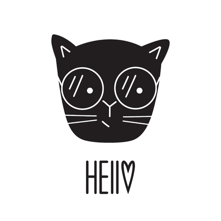 Cute cat vector.  Can be used for school books and drawing poster, T-shirt Print and cartoon character.のイラスト素材