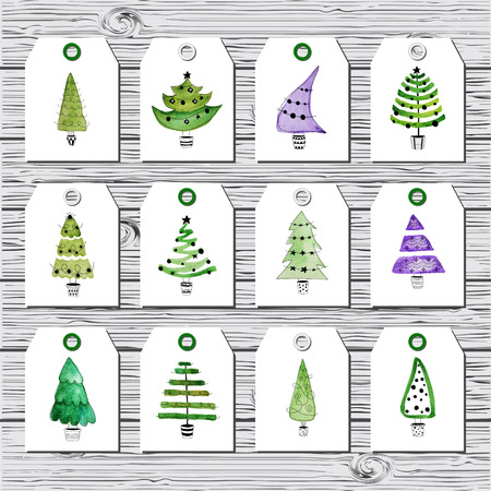 Christmas gift tags.のイラスト素材