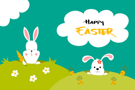 Colorful Easter greeting cardのイラスト素材