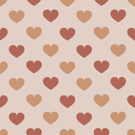 Boho seamless pattern with hearts. Can be used for textile, wrapping, wallpaper.のイラスト素材