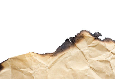 Brown vintage burned paper, isolated details, large background, textureの写真素材