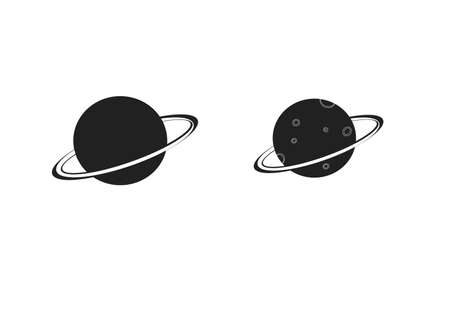 Saturn is the sixth planet, vector illustrationのイラスト素材