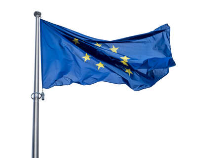Flag of European Union or EU flag isolated on whiteの写真素材