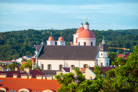 View to orthodox church of the Holy Spirit, Vilniusの写真素材