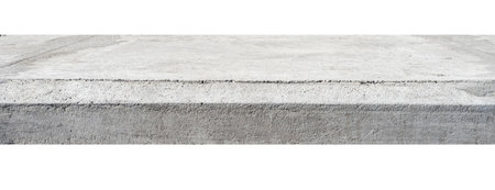 Long curb, curbstone isolated on whiteの写真素材
