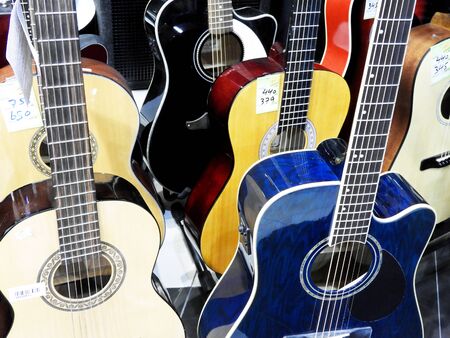 Guitar shoppingの写真素材