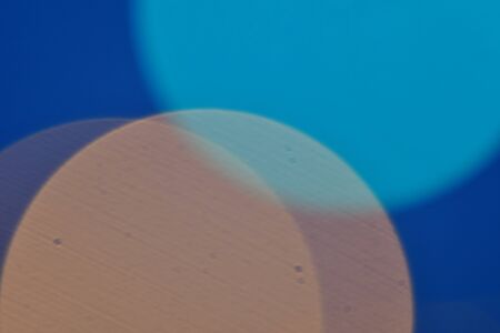 Circle Blur and blue backgroundの写真素材