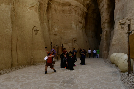 Al Qarah mountain Tourist destination in Saudi Arabiaのeditorial素材