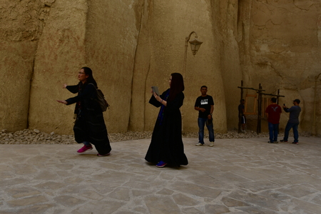 Al Qarah mountain in Saudi Arabiaのeditorial素材