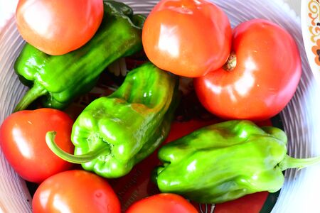fresh peppers full of colorsの写真素材