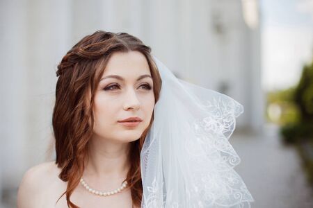 Portrait of a fresh and lovely bride.