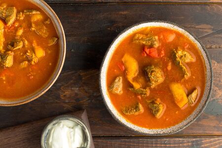 Beef goulash with sour creame
