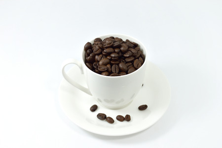 Cup of coffee, on white background, isolatedの写真素材