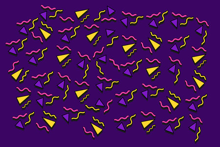 seamless pattern 80-90  on dark backgroundのイラスト素材